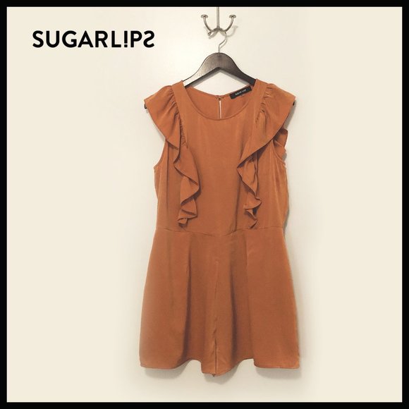 Pants - Juniors Silk XL orange romper NWOT